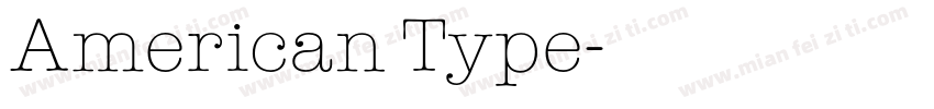 American Type字体转换